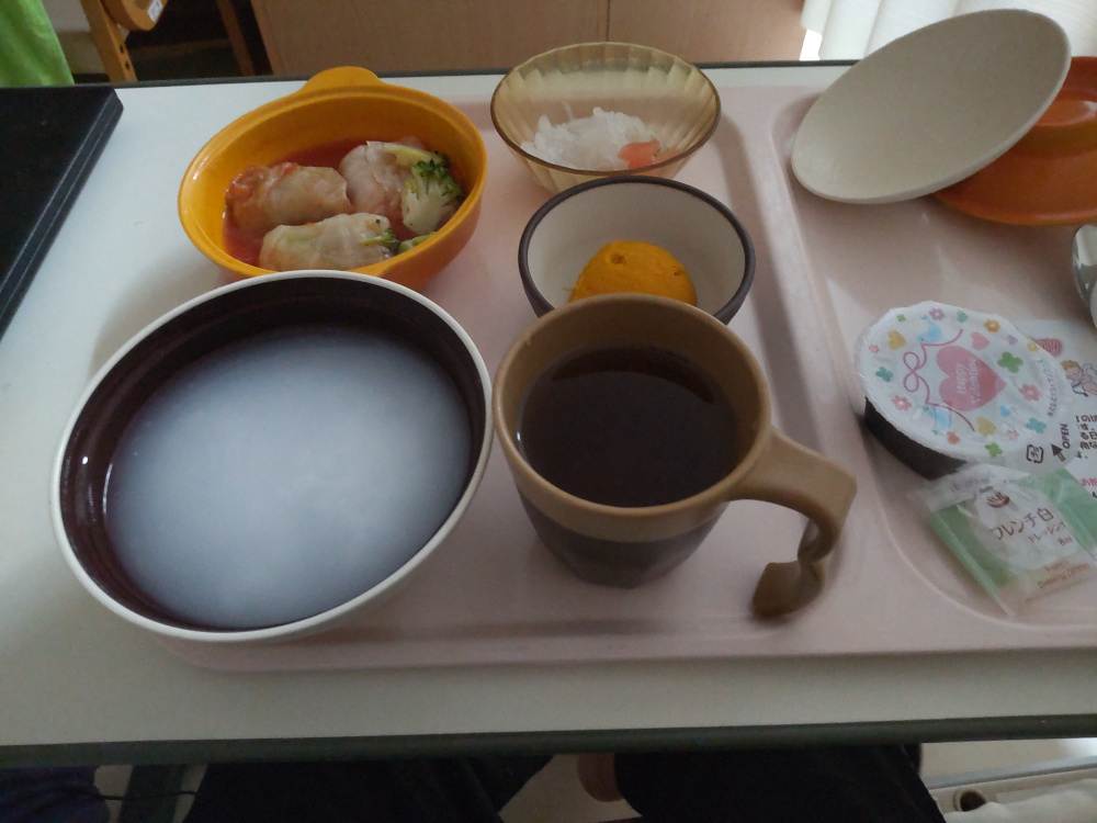 手術後3日目の夕食